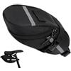 Dioeazh Borsa da bici sotto il sedile, borsa da sella per mountain bike, riflettente per mountain bike, da sella da ciclismo impermeabile in tessuto Oxford ad alta capacità per esterni