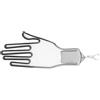Allthingstore Barella per guanti da golf, supporto a forma di mano per asciugare e riporre con clip portatile in plastica ABS per mantenere il colore rosso (nero)
