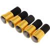 RNXRZANK 5 Tappi di Protezione per L'estremità della Canna da Pesca, Oro + Nero, 11 mm