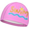 Generic Cuffia da bagno in PU impermeabile, protezione per le orecchie 3D, nuoto per bambini, elastico ad alta resistenza, motivo , piscina, nuoto, anticloro, regolabile, copricapo per fiume, doccia