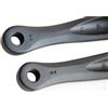 Kivivaka Pedivella Sinistra per Bici 140mm In Lega di Alluminio Foro Rombico 14mm Filettatura Pedale per Nero