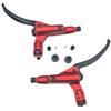 AIQWOJD Gruppo Freno a Fascia Posteriore Biciclette Tambu Parti di riparazione della maniglia della leva del freno a disco idraulico dell'olio minerale per bici MTB nero rosso per 2 4 pistoni(RedPair)