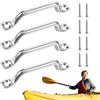 Generic Footman Loop - Linguette di ancoraggio in acciaio ad alta resistenza, fissaggi di montaggio, viti filettate, hardware di fissaggio sicuro da 4 pezzi per kayak, attrezzature utilitarie,