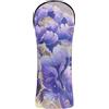 WDdZzyy Copritesta impermeabile per mazze da golf, motivo fiori di peonia, blu, con etichette numeriche, per conducente, fairway, legno ibrido