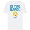 Intermezzo T-Shirt Maglietta Shirt Tifo Napoli Napoletano Cuore Tifoso Azzurro Campioni d'Italia 2025 Campione Squadra Gufo 4 Tifosi Trionfo Logo Scudetto Partenopeo (Bianco, 2 Anni)
