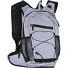 Accarugty Zaino da ciclismo riflettente 8L, poliestere ad alta visibilità con rete traspirante, tasche a rete su entrambi i lati, per corsa notturna, escursionismo, sport all'aria aperta, grigio