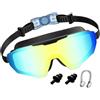 Generico Occhialini Nuoto | con Tappi per le Orecchie e Stringinaso Antiappannamento - Occhialini da Piscina - Per Viaggi Vacanze Estive Sport Acquatici Immersioni Snorkeling Spiaggia Piscina