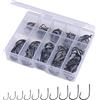 Tsophreniq 100/500pcs Acciaio Spinato Pesce Ami di Ricambio Eyed Sea Fish Ganci Antiruggine Carpa Baits Holder Acciaio Barbed Fishing Hook Carp Fishing Tackle Accessori Acqua Salata