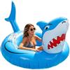 Generico Divertente Piscina Galleggiantes Squalo - Lettino Gonfiabile a Tubo con Anello per Nuotare, Zattera Galleggiante con Design a Squalo Gigante, Poltrona a Sdraio Galleggiante Estiva Resistente | Giocatt