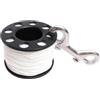 Sandyseptember Bobina da dito per immersioni subacquee con doppio gancio da 90 mm, design pieghevole per linea da 15 m, 30 m, 50 m, in nylon compatto e ingranaggio in acciaio per navigazione subacquea (50 m)