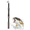 Lbaote Canna da Pesca Telescopica,Asta Leggera Portatile Per Zaino 180 Cm - Canna Da Pesca A Lunga Distanza - Per Adulti Uomini Da Viaggio Acqua Salata E Acqua Bass Trota Pesce Gatto Surf Crappie