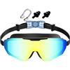 Generico Occhialini Nuoto Bambini - Con Stringinaso e Tappi Auricolari Anti-UV e Antiappannante,Occhialini da Nuoto per Bambini | Per Viaggi Vacanze Estive Sport Acquatici Immersioni Snorkeling Spiaggia Piscin
