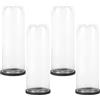 minkissy 4 Pezzi Contenitore Trasparente Coperchio Nero Facile da Trasportare in Pvc e Resistente per Conservare le Palline da Tennis per Palline da Tennis