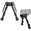 ProWildGear Bipiede leggero in alluminio, pieghevole e regolabile, 15,2-22,9 cm, attacco diretto per sistema di protezione delle mani compatibile con M-lok, per caccia, con 2 dadi a T, 2 viti e chiave