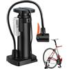 Generic Pompa a ciclo ad alta pressione, pompa a pavimento a ciclo, piccola pompa per pneumatici da 140 PSI per auto elettriche, strumenti gonfiabili multifunzionali, pompa ad aria manuale portatile per