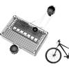 Generico per Pneumatici da Ciclismo - Luce a LED Impermeabile per Ruota, Motivo Flash colorato sul mozzo, Dimensioni universali 14 LED + Ricarica Solare di Tipo C, Lampada a Raggi in ABS