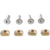 Tsophreniq 4Pcs Hydrofoil Montaggio T Dado Surfboard Aliscafo Viti 8mm 6mm Montaggio Dado a T e viti All'aperto Surf Accessorio