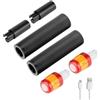 NexRen Asta di prolunga per scooter elettrico con striscia luminosa a LED ricaricabile USB e impugnature in morbido silicone per Xiaomi per Ninebot per Max G30 ES (B)