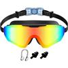 Generico Occhialini Nuoto Bambini - Con Stringinaso e Tappi Auricolari Anti-UV e Antiappannante - Occhialini da Piscina - Per Viaggi Vacanze Estive Sport Acquatici Immersioni Snorkeling Spiaggia Piscina