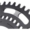 VIRELLO Corona per bicicletta in lega di alluminio, 44-52T 104BCD singola stretta larga per bici da strada MTB a 8/9/10/11 velocità, design senza scanalature, colore nero