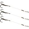 ZEPFJHE Set di 3 ami da pesca professionali in acciaio ad alto tenore di carbonio con lenza multiuso Treble Hook per pescatori set da pesca resistente