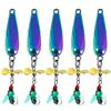 Beimus 5pcs Cucchiaio Spinner Paillettes Esche con Eliche Esche A Mosca In Metallo Esche A Mosca Accessori Da Pesca Multiplo Colore Esche Da Pesca Set