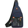 DVMSIEF Chest Bag Borsa Da Petto A Tracolla Monospalla Uomo A Piccola For Sport All'aria Aperta Di Grande Capacità Tempo Libero(Blue)