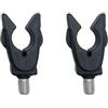 EfforPrac Testa poggia canna da pesca in silicone antiscivolo per pesca alla carpa, base in lega di alluminio con filettatura M3/8, protegge la vernice della canna, ideale per lago e fiume, arancione e nero