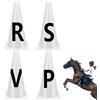 Generic Coni con lettere - Marcatori per allenamento equestre, set da competizione per , coni di pratica sportiva durevoli, attrezzatura di marcatura per pista da equitazione con lettera