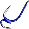 FZL02068LM Forte tagliente Amo da pesca 10 pezzi 1 confezione acciaio ad alto tenore di carbonio amo combattimento affilato con punta a due punte attrezzo for pesci spinato in mare Ami da pesca(7#)