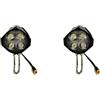 Tuminita 2X Accessori per A LED per Bici Elettriche, Lampada da 36 V e 48 V, Clacson Integrato A 3 Pin, Luce Anteriore A 4 LED, per Monopattini Elettrici e Biciclette