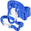 CLISPEED 50 ganci a moschettone, per arrampicata, per escursioni, alpinismo, gancio Quick Rock blu, portachiavi, moschettone, chiusura cariandese, a forma di pesce, a forma di pesce