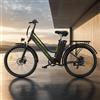 ZAZAWORK 26 Bici Elettrica uomo donna,36V 15Ah Batteria Rimovibile Motore 250W,Autonomia fino a 100 km, 7 Velocità, Freni a Disco, Sospensione Anteriore City E-Bike for Urban Commuters (nero)