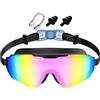 Generico Occhialini Nuoto | Anti UV Antiappannamento Ampia Visuale con Stringinaso e Tappi per Orecchie | Occhialini da Piscina | Per Viaggi Vacanze Estive Sport Acquatici Immersioni Snorkeling Spiaggia Piscin