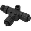 WUZIA NMEA - Connettore a T 2000, 3 porte, 5 pin, filettatura M12, IP67, impermeabile, adattatore N2K per reti Garmin Lowrance Simrad