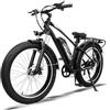 YOBACARID Bicicletta elettrica per adulti, 26 x 4 pollici, Fat Tire Offroad con batteria da 48 V 13 Ah, 7 marce, fino a 25 km/h, autonomia di 45-65 km (nera)