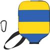 CNTDBU Custodia per pagaia con bandiera dell'Ucraina, in neoprene, con tasca in rete, moschettone per borsa da palestra