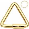 Xoeryoy Moschettone in Oro, moschettone in Argento Sterling 925 per Collana con Clip a Forma di Triangolo, Chiusura a Vite per Forniture per creazione di Gioielli, bracciali e collane
