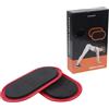 NexRen Coppia di tappetini per fitness con lati rigidi e morbidi, piastre scorrevoli portatili per addominali, palestra a casa, colore rosso