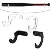 Helilyco Supporto da parete per mazze da baseball, robusto supporto orizzontale in acrilico con scanalatura antiscivolo, espositore trasparente e nero, per collezioni e vetrine souvenir