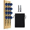 Generic Supporto per freccette da parete, supporto per freccette da parete, espositore per freccette in legno, espositore per freccette da parete, 12 freccette
