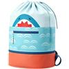 Generic Borsa da nuoto per bambini - Zaino da viaggio separato a secco, zaino da nuoto impermeabile con coulisse e scomparto per scarpe - per palestra viaggi campeggio vacanze estive scuola lago barca cortile