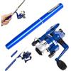 Xoeryoy Canna da Pesca con Penna Mini Canna da Pesca telescopica con Mulinello da Spinning e Lenza Lunga Portatile per la Sopravvivenza di Emergenza in Viaggio