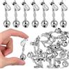 Angoily 20 Pezzi Campanelli D'allarme per Canna da Pesca in Metallo Argento Leggeri e Resistenti Accessori Pesca Mare