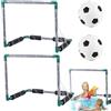 Bemonew Porta da calcio per piscina galleggiante 2 pezzi con 2 palloni, 18, 5x14, 4x14, 4, rete in plastica per l'estate