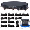 Lpoppcx Tettoia Ombreggiante per Trampolino,Tenda a Maglia Resistente ai UV - Telo Solare per Trampolino - per Terrazzo Patio Giardino Cortile Area Giochi Esterno