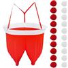 Generico Gioco Da Giardino Con Pantaloni Della Nonna - Set Di Attività Per Famiglie Con Lancio Gigante 97x85 Cm Con 20 Palline Rimbalzanti, Sport Per Feste Su Prato All'aperto Nel Cortile, Staffetta Per Palcos