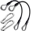 Generic di estensione del cavo da palestra - 2 pezzi Cavo da allenamento per fitness | Home Gym Extension Strap con moschettone | Acciaio inossidabile Cables Attachments for Strength Training