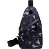 DVMSIEF Chest Bag Borse sul petto da uomo a tracolla casual in tessuto Oxford con stampa geometrica a viaggio sportivo all'aperto(Red)