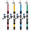 Kivivaka Canna da pesca telescopica mimetica e mulinello, 18 m, compatta in fibra di carbonio, portatile, kit per pesca a spinning, con custodia per pesca all'aperto
